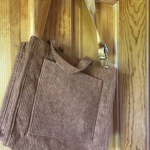Cozy Brown Corduroy Tote for Everyday Use